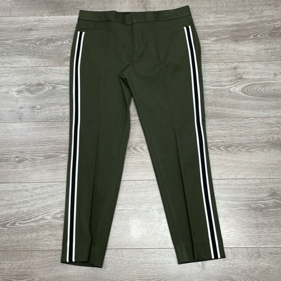 NWT Banana Republic Sloan Mid Rise Olive Green Side Stripe Trouser Pants 6S - Picture 8 of 16